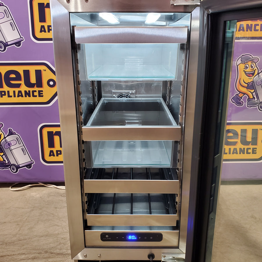 U-Line 5 Class 8-Bottle Wine Refrigerator in Stainless Steel UHBV515-SG01A - Open Box