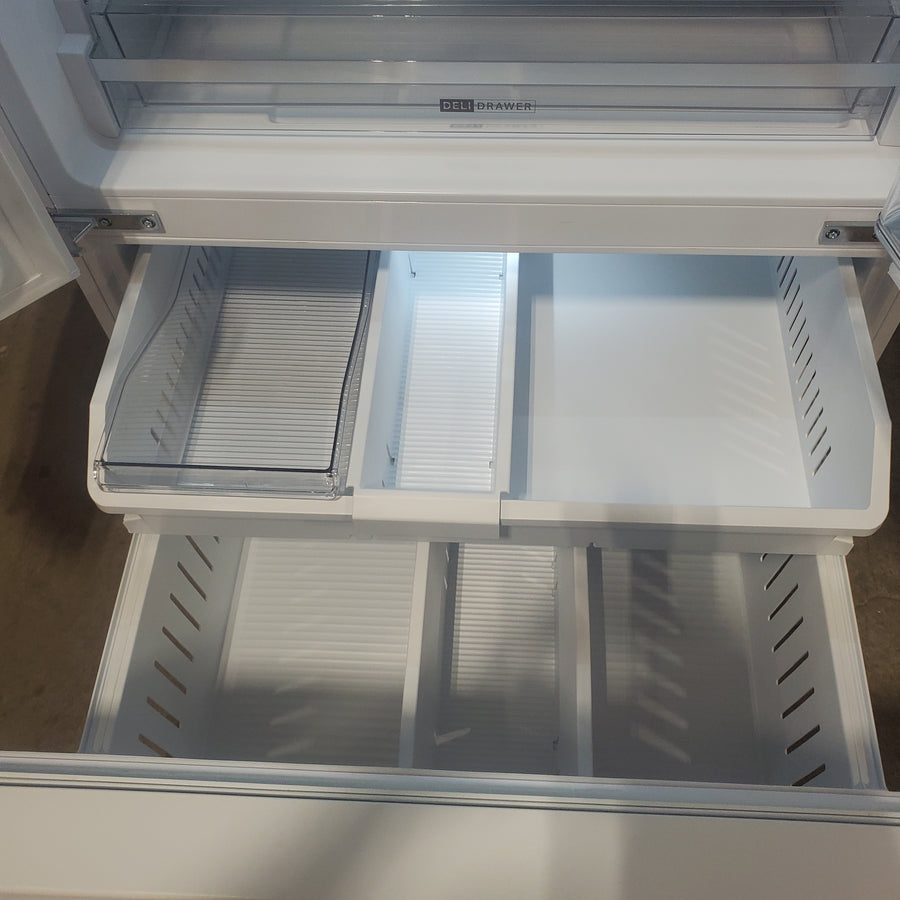 Whirlpool 36 in. 31 cu. ft. Standard Depth French Door Refrigerator in White with Interior Water Dispenser WRFF3336SW - Scratch & Dent (Moderate)