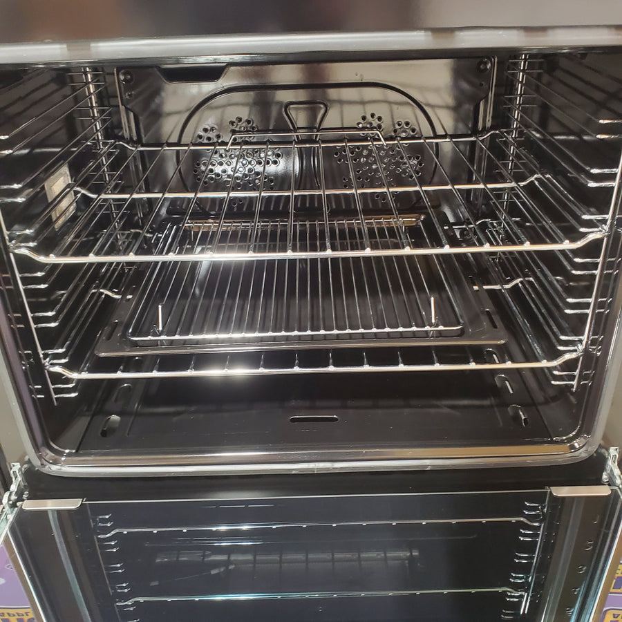 Bertazzoni 30 Inch Gas Range with 4 Aluminum Burners, 4.7 Cu. Ft Oven Capacity, Cast Iron Grates, Convection Bake, Soft Motion Doors, 19000 BTU Power Burner, Infrared Gas Broiler MAST304GASXV - Scratch & Dent (Minor)