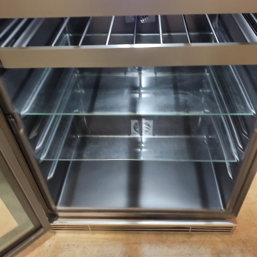 U-Line 5.5 cu ft 48-750ml Bottle Wine Refrigerator with Lock in Stainless Steel UHWC124-SG31A - Open Box