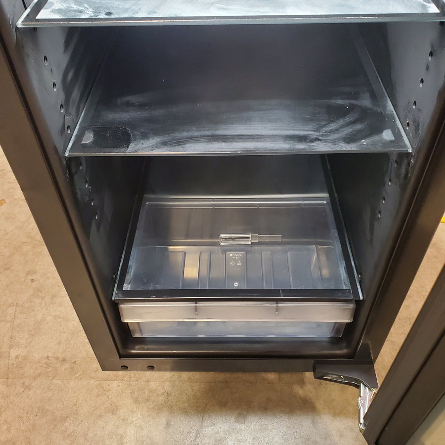 U-Line 3.6 cu. ft. Built-in Refrigerator with 4 Adjustable Glass Shelves, Glass Door, LED Lighting, Convection Cooling System, and Clear Crisper Drawer U-2218RGLS-00B - Scratch & Dent (Moderate)