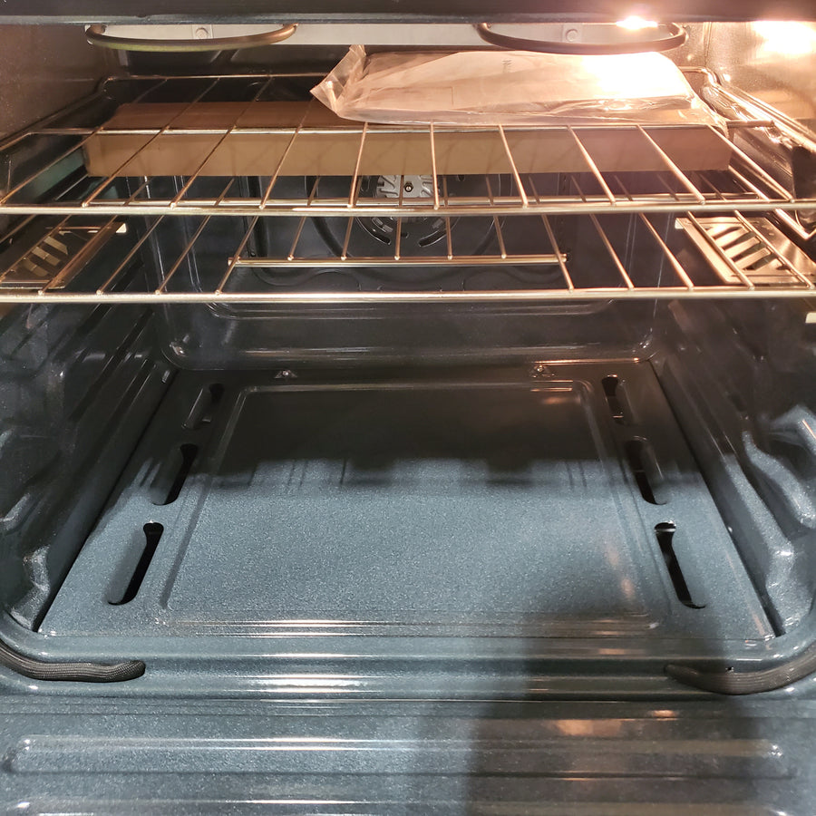 KitchenAid 30-in 5 burners 5-cu ft Air Fry Convection Oven Slide-in Natural Gas in PrintShield Stainless Finish KSGS430SPS - Open Box