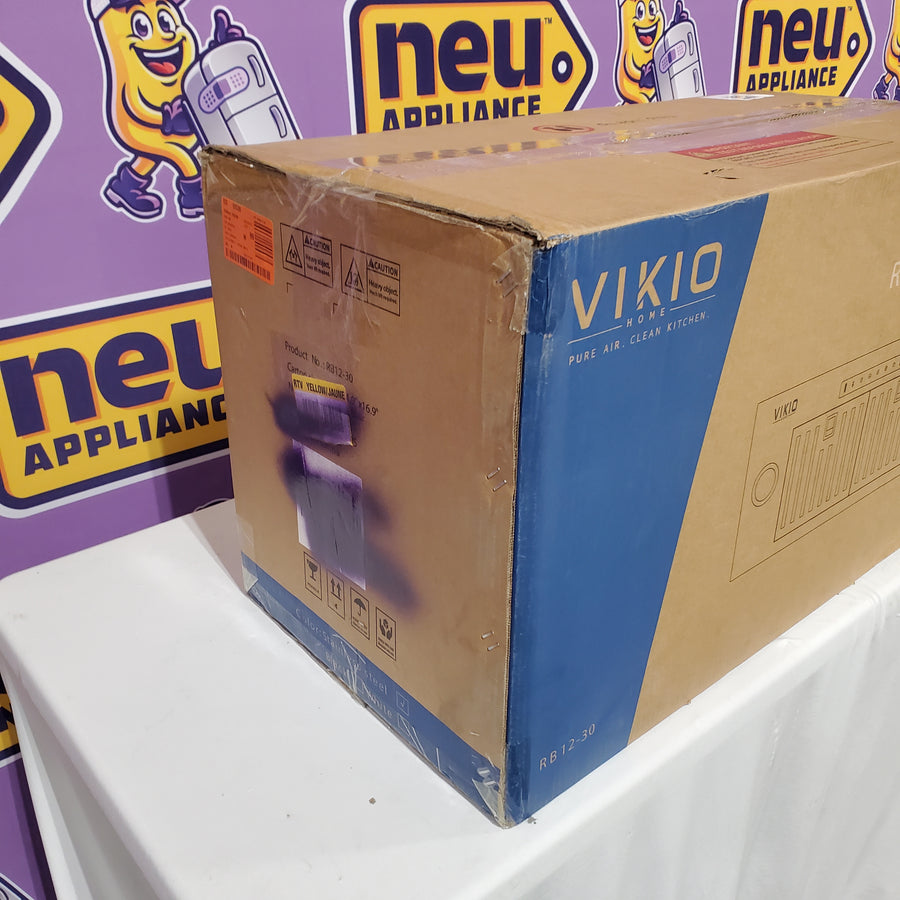 VIKIO 28 inch Ductless 550-CFM Black Insert Under Cabinet Range Hood VKRB1230T - New in Box