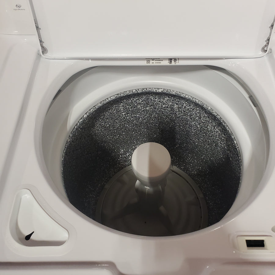 Amana 27 Inch 3.5 cu. ft. Top Load Washer with 9 Wash Cycles, 700 RPM, Automatic Temperature Control, Late Lid Lock and Delicate Cycle NTW4605EW - Certified Refurbished