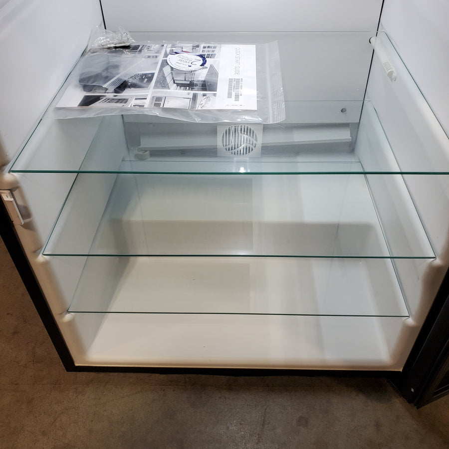 U-Line 5.4 cu. ft. Undercounter Refrigerator with 70 Bottle Capacity, 3 Adjustable Glass Shelves, Glass Door, Interior LED Lighting, and Reversible Door Swing U-ADA24RGLB-13B - Open Box