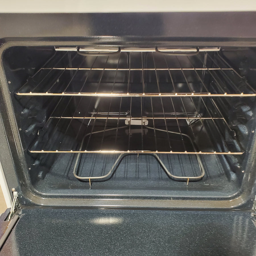 Hotpoint White 30-in 4 Burners 5-cu ft Freestanding Electric Range with Sensi Temp Technology RBS330DRWW - Scratch & Dent (Minor)