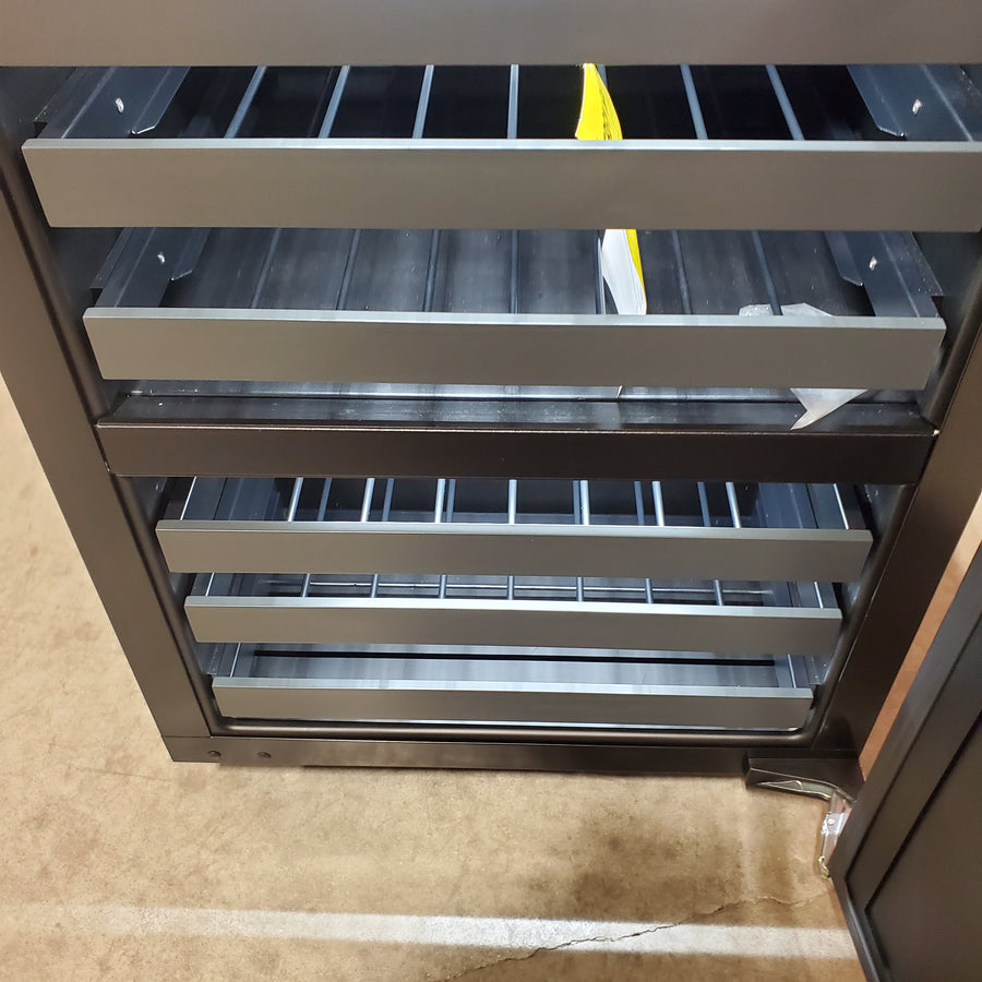 U-Line Wine Captain 43 Bottle Dual Zone Built-in Wine Refrigerator with Overlay Panel Integrated Solid Door U2224ZWCINT60B - Scratch & Dent (Moderate)