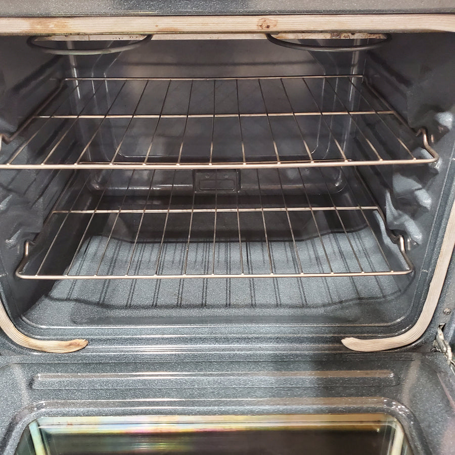 Whirlpool 30-in Glass Top 4 Burners 5.3-cu ft Freestanding in Black-on-Stainless WFE515S0ES - Certified Refurbished