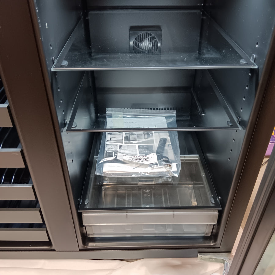 U-Line 36 Inch Built-in Beverage Center and Wine Storage with 31 Wine Bottle Capacity, 79 12 oz. Bottle Capacity, 123 12 oz. Can Capacity, LED Theater Lighting, Dual Zone Temperature, and Sabbath Mode U-3036BVWCS - Scratch & Dent (Moderate)