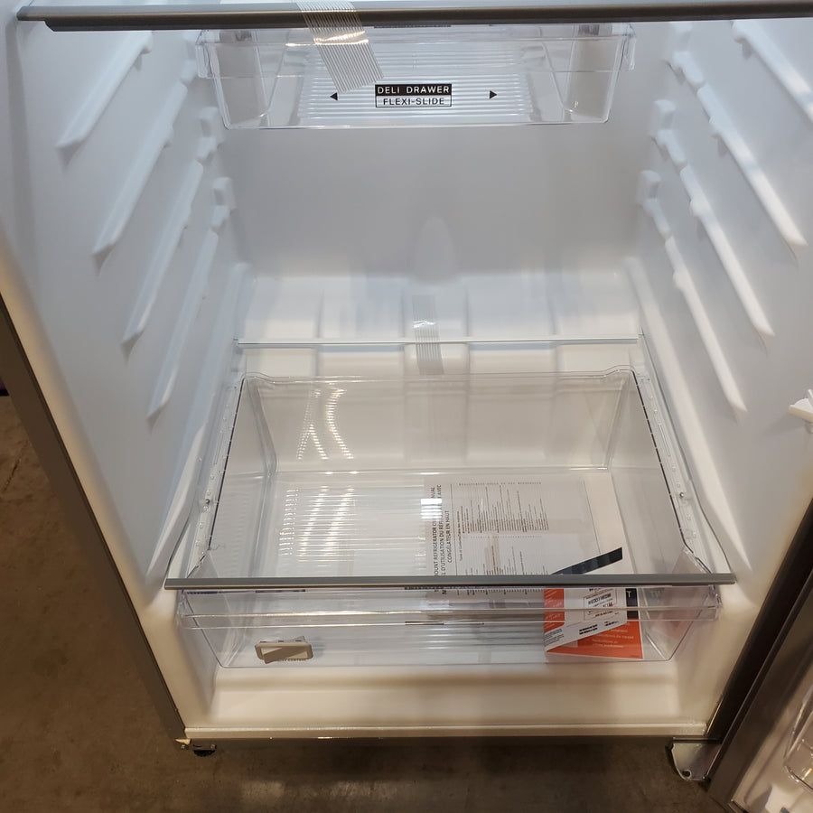 Whirlpool 28 in. 18 cu. ft. Freestanding Top Freezer Refrigerator in Fingerprint-Resistant Stainless with Total Coverage Cooling WRTX5118TZ - Scratch & Dent (Minor)