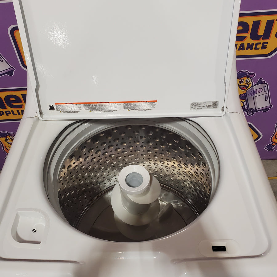 GE® 4.5 cu. ft. Capacity Washer with Stainless Steel Basket in White GTW485ASJWS - Certified Refurbished