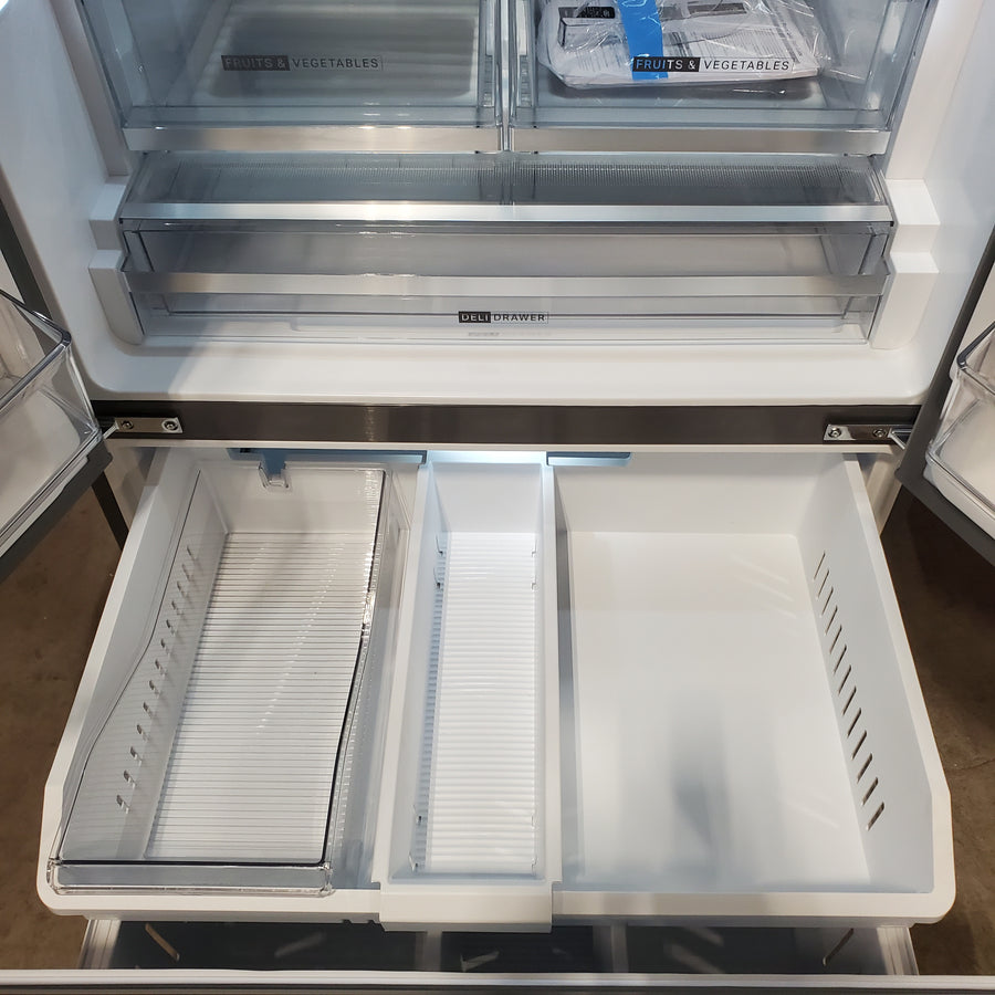 Whirlpool French Door 31 Cu. Ft. Refrigerator with Total Coverage Cooling in Fingerprint Resistant Stainless Steel WRFF3136SZ - Scratch & Dent (Moderate)