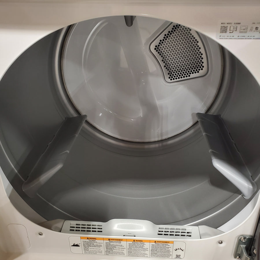 LG 5.5 cu. ft. Mega Capacity Top Load Washer with Impeller in Alpine White WT8400CW - Open Box and LG 7.3 cu. ft. Ultra Large Capacity Rear Control Electric Dryer with AI Sensing and ThinQ® Smart Features DLE8200W - Open Box