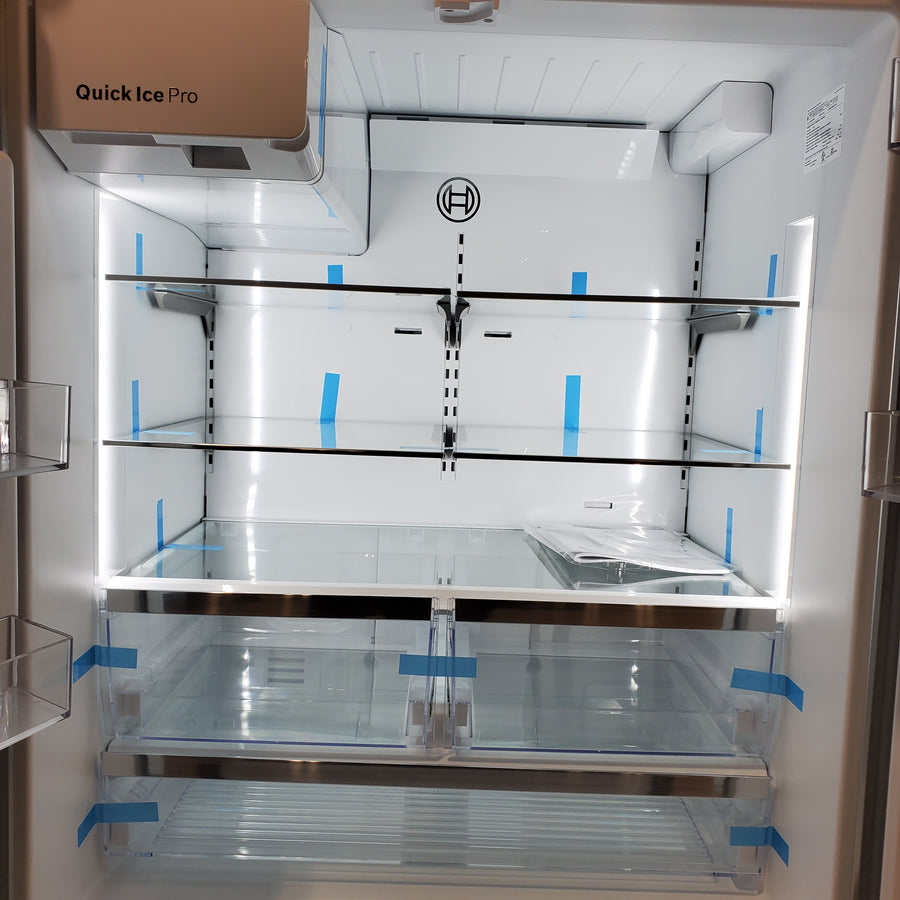 Bosch Fastest Ice Maker Standard-Depth 300 Series 26-cu ft 3-Door Smart Compatible French Door Refrigerator with Ice Maker with Water and Ice Dispenser in Stainless Steel 22321469 - B36FD31ENS - Scratch & Dent (Minor)