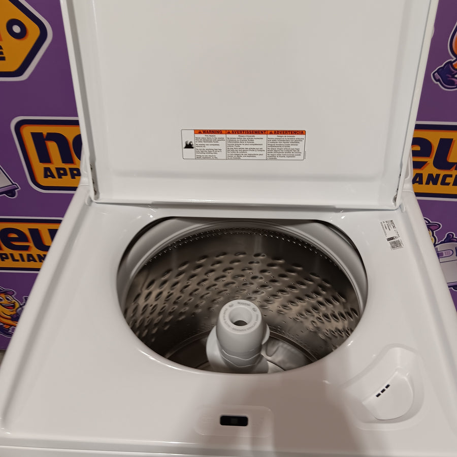 Maytag 4.2 Cu. Ft. Capacity Top Load Washer in White MTW4205SW - Scratch & Dent (Minor) and MayTag 7.0 cu. ft. Top Load Electric Wrinkle Prevent Dryer 16268 - MED4500MW - Open Box