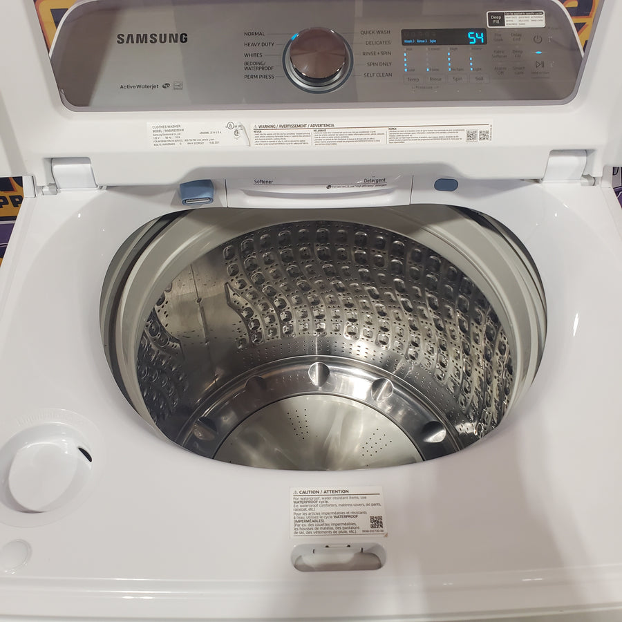 Samsung ENERGY STAR 5.0 cu. ft. Top Load Washing Machine with Active Water Jet WA50R5200AW - Certified Refurbished