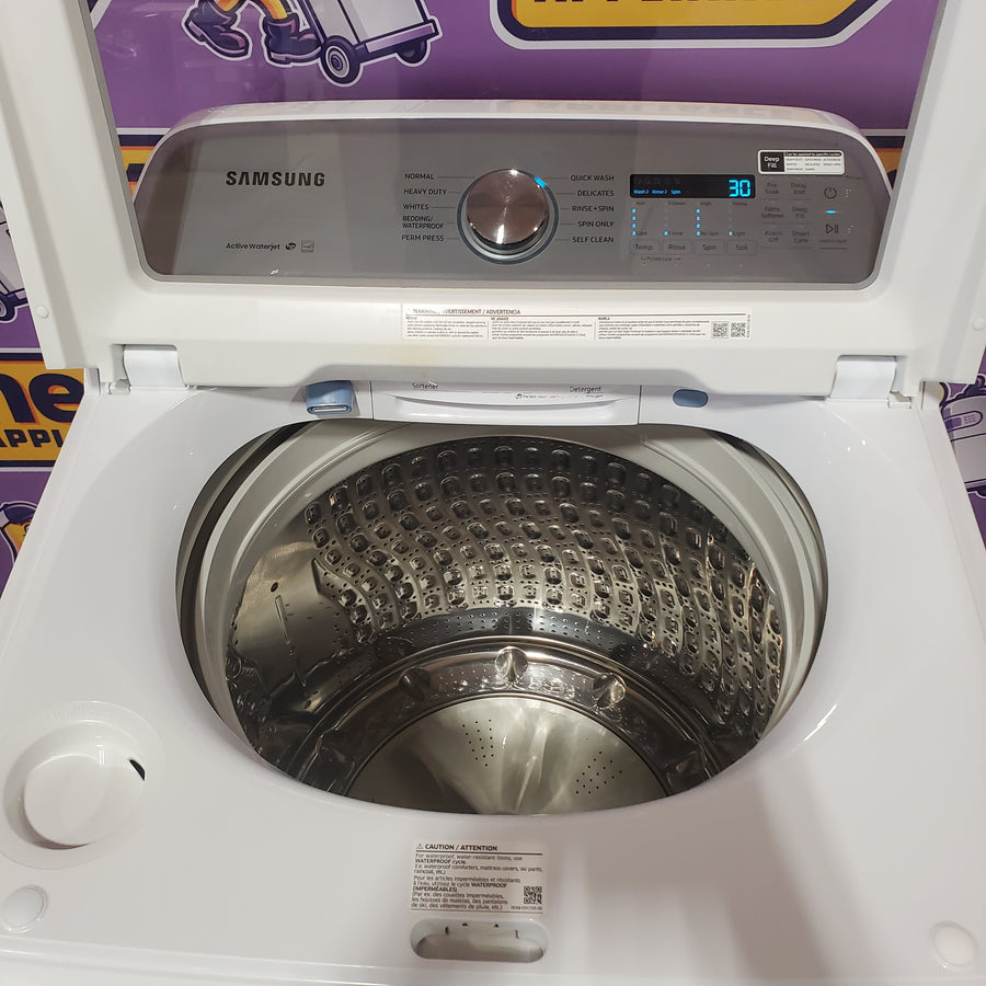 Samsung ENERGY STAR 5.0 cu. ft. Top Load Washing Machine with Active Water Jet WA50R5200AW - Certified Refurbished