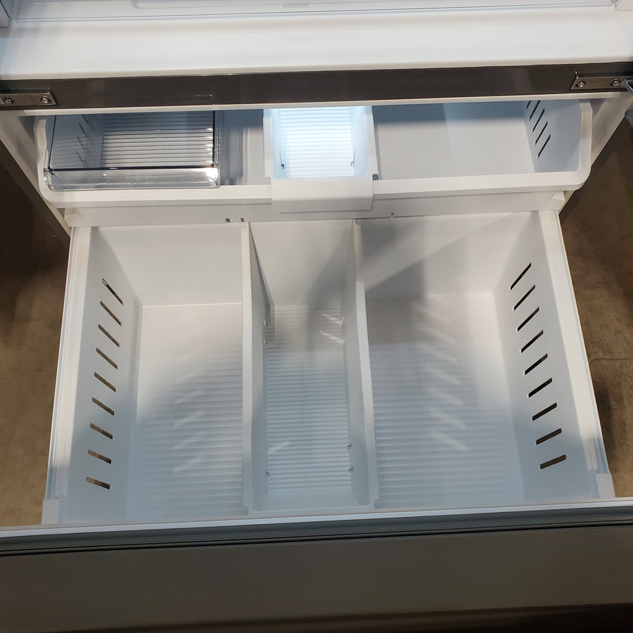 Whirlpool 31 cu. ft. Standard Depth French Door Refrigerator in Fingerprint Resist Stainless Finish w/ Interior Dispenser WRFF3336SZ - Scratch & Dent (Minor)