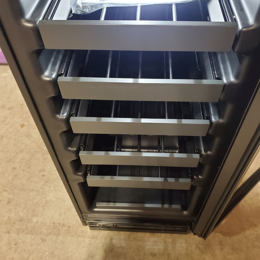 U-Line 15" Wide 24 Bottle Single Zone Black Wine Refrigerator UHWC115BG01A - Open Box