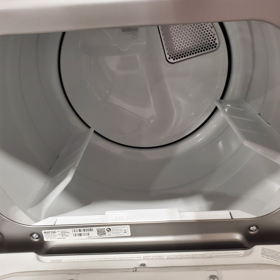 Maytag 7.4 cu. ft. vented Front Load Electric Dryer in Classic Silver with Extra Power MED6205RR - Open Box