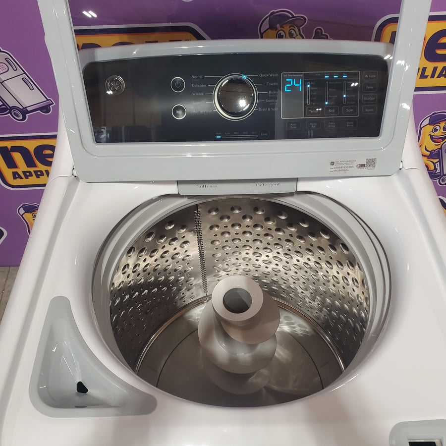 GE® 4.5 cu. ft. Capacity Washer with Water Level Control GTW585BSVWS - Certified Refurbished and GE® 7.4 cu. ft. Capacity Electric Dryer with Up To 120 ft. Venting and Sensor Dry GTD58EBSVWS - Certified Refurbished