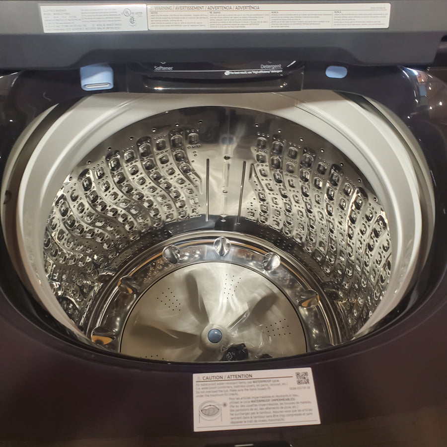 Samsung 5.5 cu.ft. Extra-Large Capacity Smart Top Load Washer with Super Speed Wash in Brushed Black WA55CG7100AV - Scratch & Dent (Moderate) and