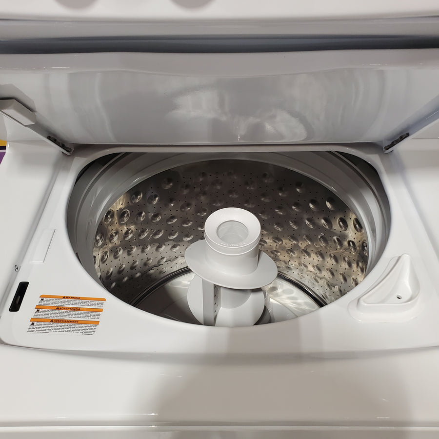 GE 3.8 cu. ft. Washer 5.9 cu. ft. Long Vent Electric Dryer Combo in White GUV27ESSMWW - Certified Refurbished