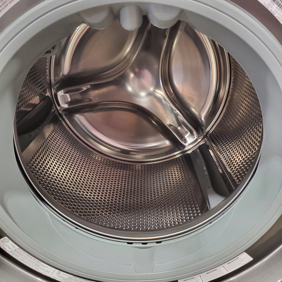 Electrolux 400 Series Front Load Washer - 4.5 Cu. Ft. ELFW7437AT - Open Box and Electrolux 8-cu ft Stackable Vented Electric Dryer with Steam Cycle in Titanium ELFE7437AT - Scratch & Dent (Minor)