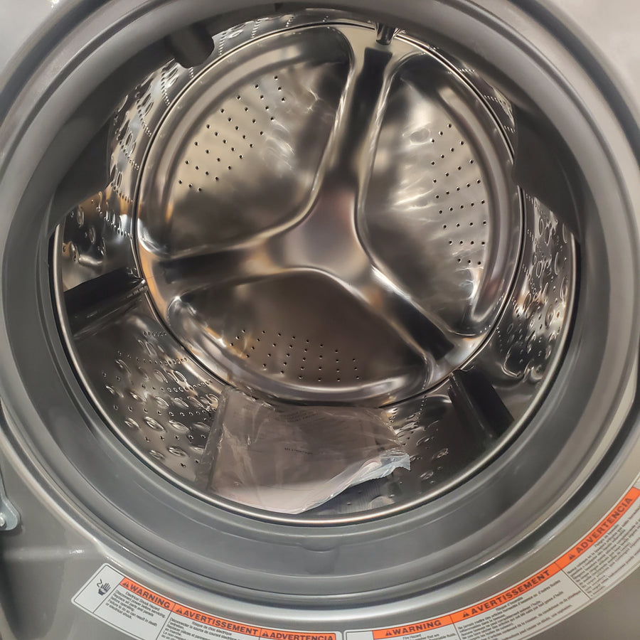 Maytag 4.5-cu ft High Efficiency Stackable Steam Cycle Front-Load Washer MHW5630HC - Open Box and Maytag 7.4 cu. ft. Smart Pet Pro Front Load Electric Dryer MED7020RF - Scratch & Dent (Minor)