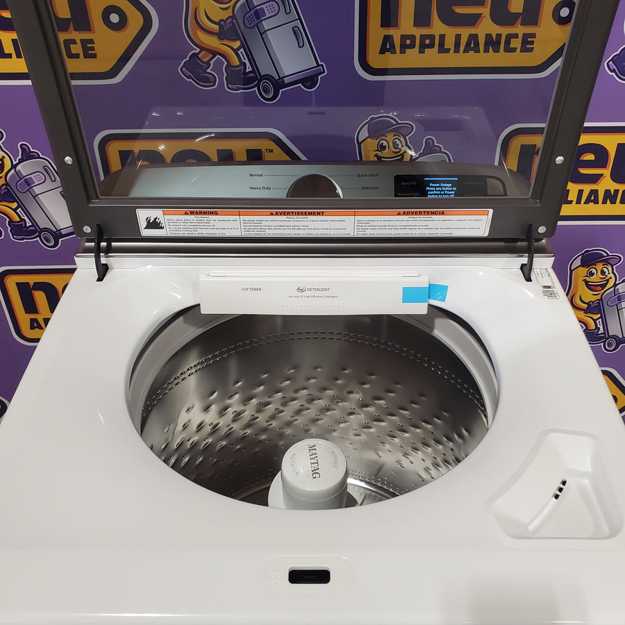 Maytag 5.2 Cu. Ft. Top Load Agitator Washer with Extra Power and Smart Appliance 22442620 - MTW6205RW - Open Box