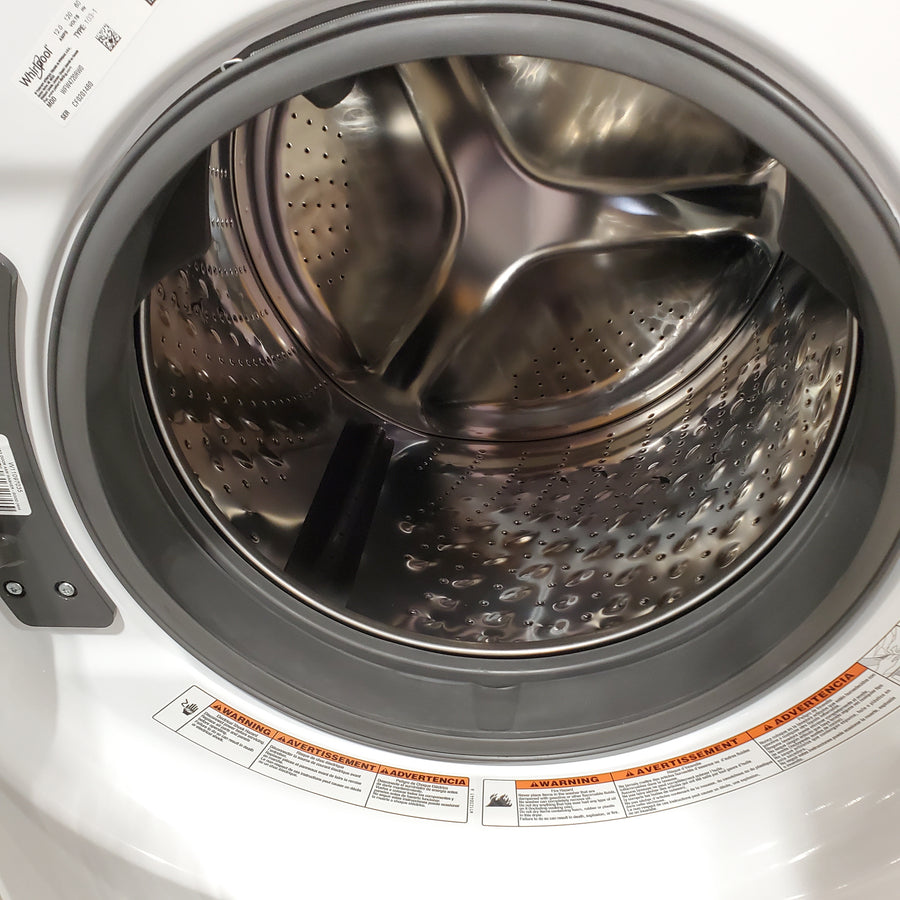 Whirlpool White Front Load Energy Star 4.5 Cu. Ft. Washer with Tumble Fresh Option WFW4720RW - Open Box and Whirlpool 7.4 cu. ft. ENERGY STAR® Front Load Electric Dryer with Wrinkle Shield™ Option WED4720RW - Scratch & Dent (Minor)