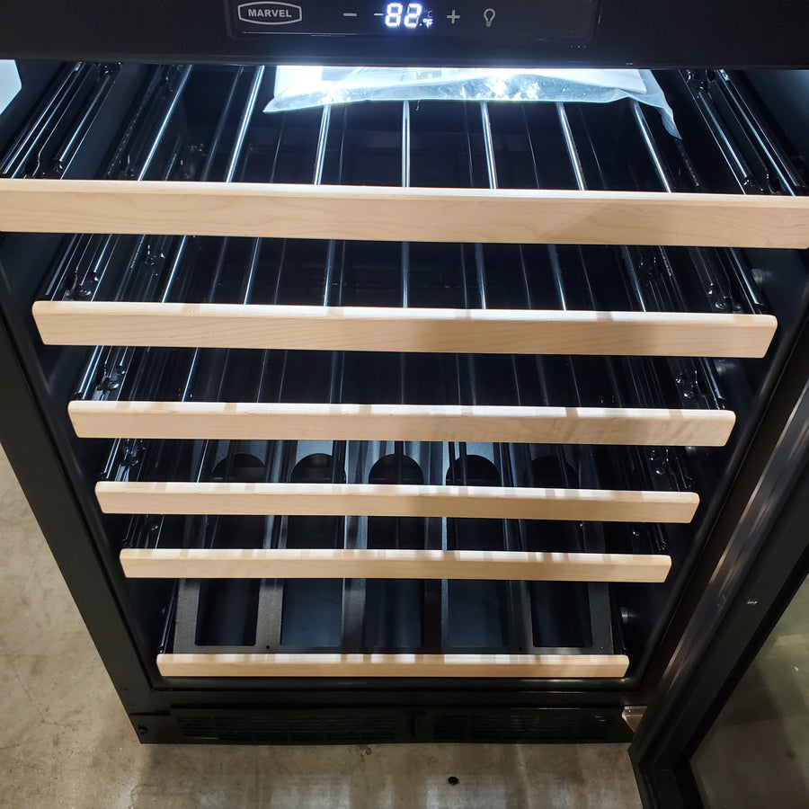 Marvel 24 Inch Wine Cooler with 45 Bottle Capacity, 6 Wine Racks, Glass Door, LED Light, and Electronic Controls MLWC324-SG01A - Scratch & Dent (Minor)