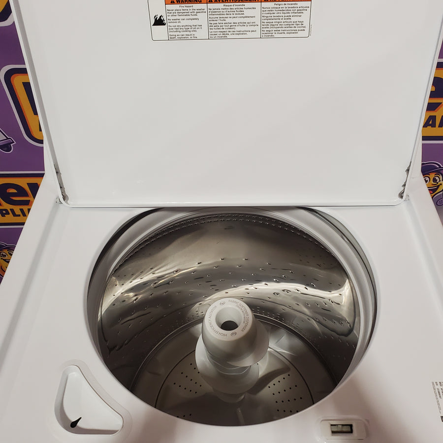 Whirlpool White Top Load 3.8 Cu. Ft. Washer with Late Lid Lock WTW4655JW2 - Certified Refurbished and Whirlpool 7.0 cu. ft. Electric Dryer with Auto-Moisture Sensing WED4850HW - Certified Refurbished