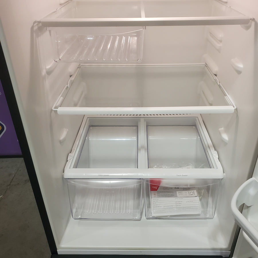 Frigidaire 20.4-cu ft Standard-Depth 30-in Wide Top-Freezer Refrigerator in EasyCare Stainless Steel LFTR2021TF - Scratch & Dent (Moderate)