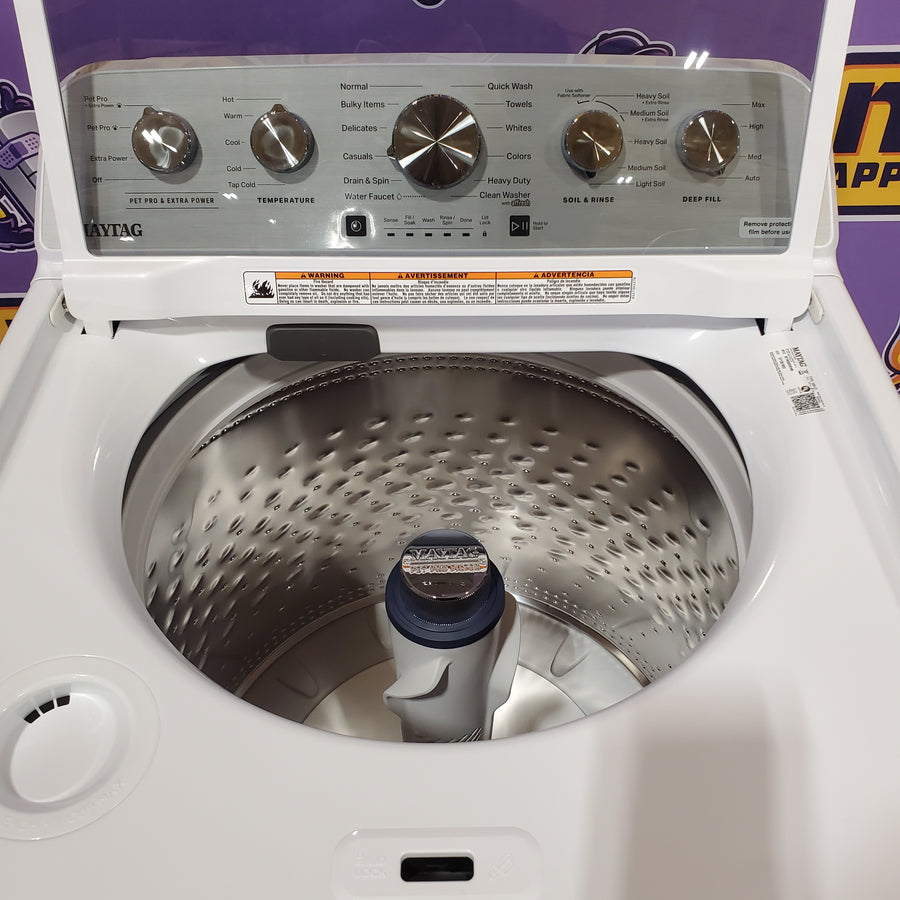 Maytag 4.7 cu. ft. Top Load Washer with Agitator, Pet Pro Option and Extra Power in White 22521668 - MTW5605RW - Open Box