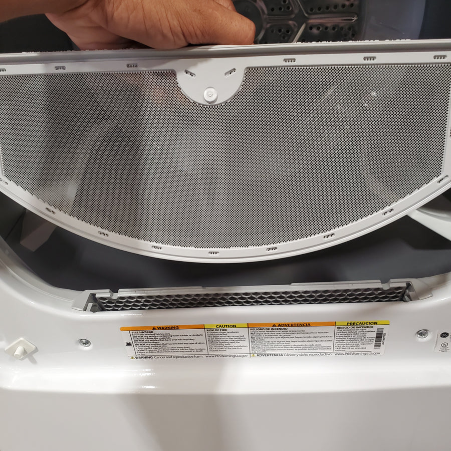 GE® 4.2 cu. ft. Capacity Washer with Stainless Steel Basket GTW335ASNWW - Certified Refurbished and GE 6.2 cu. ft. Capacity Electric Dryer with Up To 120 ft. Venting and Shallow Depth GTD33EASKWW - Certified Refurbished