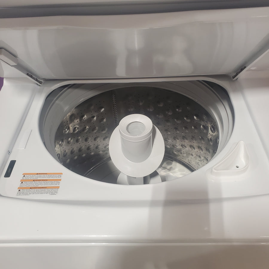 GE 3.8 cu. ft. Washer 5.9 cu. ft. Long Vent Electric Dryer Combo in White GUV27ESSMWW - Certified Refurbished