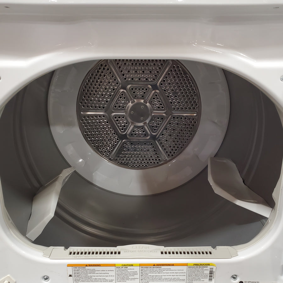 GE® 4.5 cu. ft. Capacity Washer with Stainless Steel Basket in White GTW465ASNWW - Certified Refurbished and GE White Electric 7.2 Cu. Ft. Dryer with Aluminized Alloy Drum GTD42EASJWW - Certified Refurbished