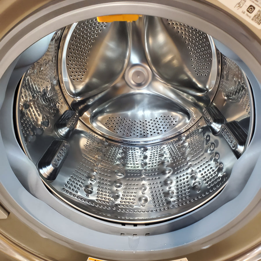 LG 5.0 cu. ft. Mega Capacity Smart Front Load Washer with TurboWash® 360° and AI Sensing WM5800HVA - Open Box and LG 7.4-cu ft Stackable Vented Electric Dryer with Steam Cycle in Graphite Steel DLEX5800V - Scratch & Dent (Moderate)