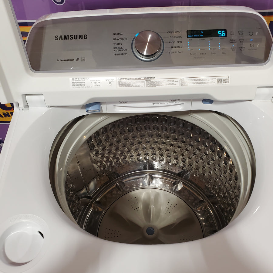 Samsung ENERGY STAR 5.0 cu. ft. Top Load Washing Machine with Active Water Jet WA50R5200AW - Certified Refurbished