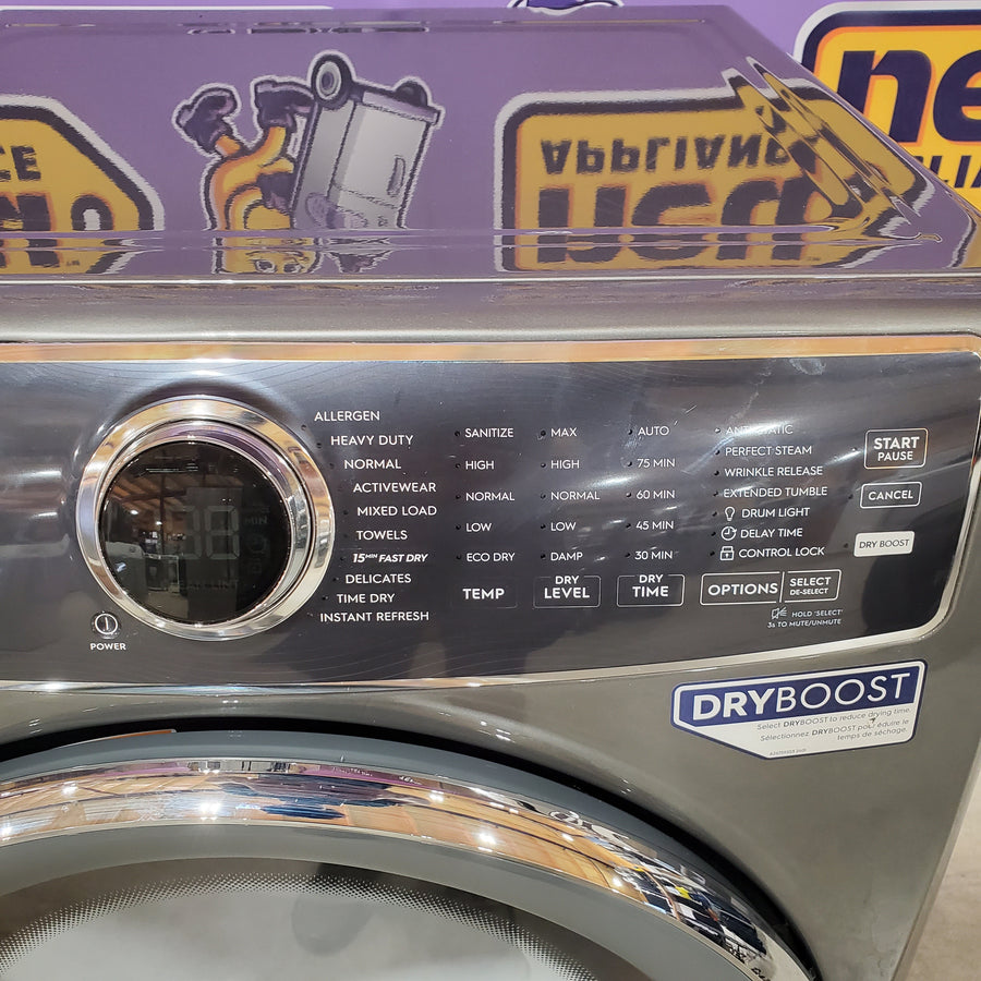 Electrolux Titanium Front Load 600 Series 4.5 Cu. Ft. Washer with Smartboost ELFW7637AT - Scratch & Dent (Minor) and Electrolux 500 Series Electric Steam 8.0 cu ft ENERGY STAR Dryer with Instant Refresh Cycle ELFE7537AT - Scratch & Dent (Moderate)
