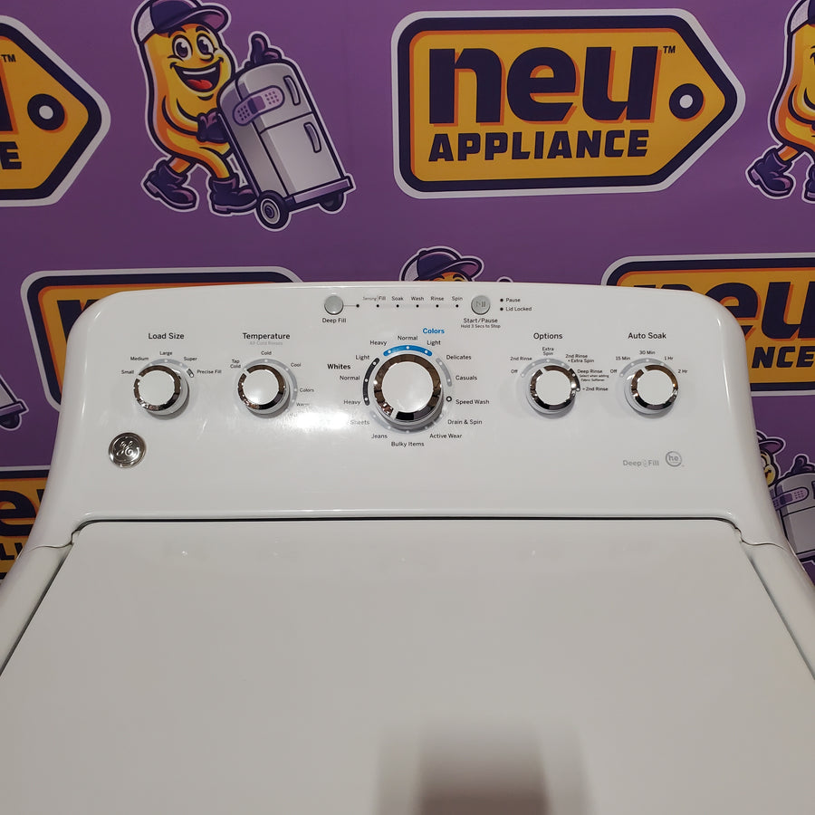 GE® 4.5 cu. ft. Capacity Washer with Stainless Steel Basket in White GTW485ASJWS - Certified Refurbished