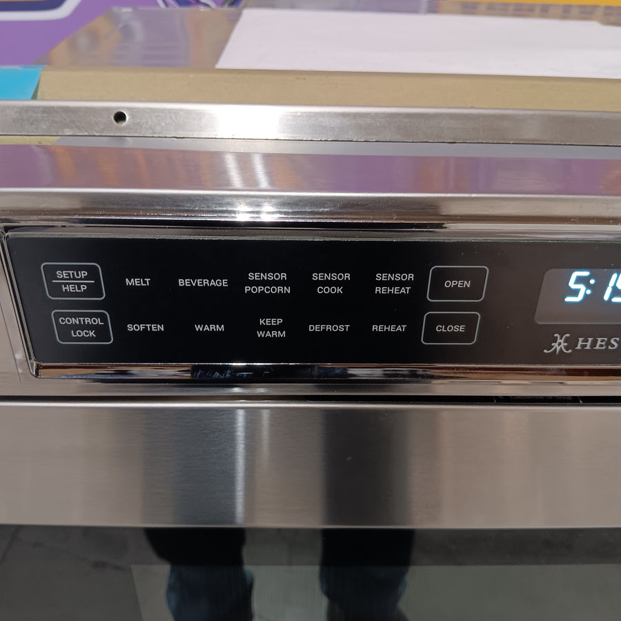 Hestan 30 Inch Drawer Microwave with 1.2 cu. ft. Capacity, Low-Profile Drawer Design, Automatic Drawer System, 11 Power Levels, 12 Sensor Cook, Reheat, and Popcorn Settings KMWR30 - Open Box