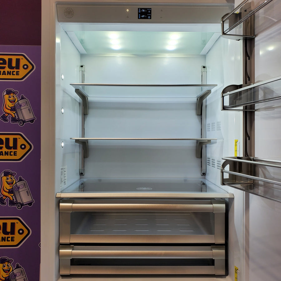 Bertazzoni Built-in Bottom Mount Refrigerator with Ice Maker REF36BMBIPRT - Open Box