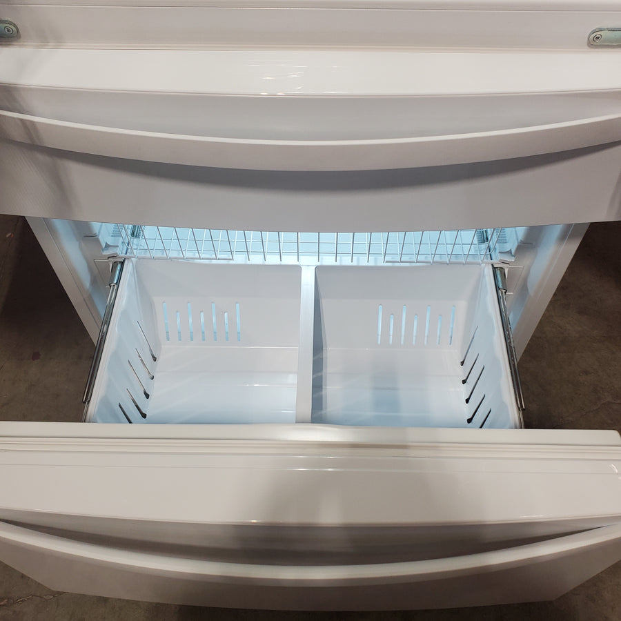 Whirlpool 25 cu. ft. French Door Refrigerator with Two-Tier Freezer Storage in White WRMF3636RW - Scratch & Dent (Minor)