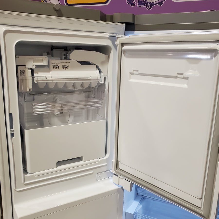 LG Counter-Depth 25.5-cu ft 36-in Wide French Door Refrigerator with Ice Maker ENERGY STAR Certified in PrintProof Stainless Steel LF26C6230V - Scratch & Dent (Moderate)