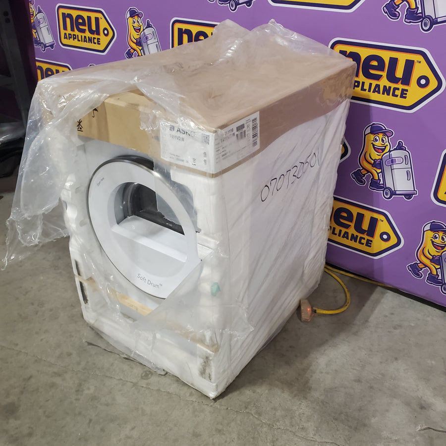 ASKO 24 Inch White Freestanding Front Load Vented Dryer with 5.1 cu. ft. Capacity, 15 Dry Cycles, Airing, Anti-Crease, Auto Synthetic, Line Concept™, Multi Filter System™, and Sensi Dry™ T611VU.W - Open Box