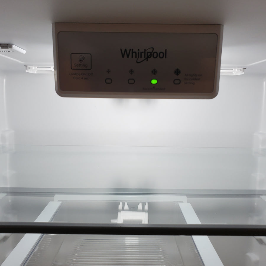 Whirlpool 28 in. 18 cu. ft. Freestanding Top Freezer Refrigerator in Fingerprint-Resistant Stainless with Total Coverage Cooling WRTX5118TZ - Scratch & Dent (Minor)