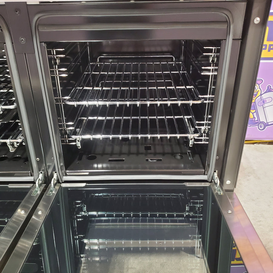 Bertazzoni Freestanding Double Oven Gas Convection Range in Black HER486GGASNE - Scratch & Dent (Minor)