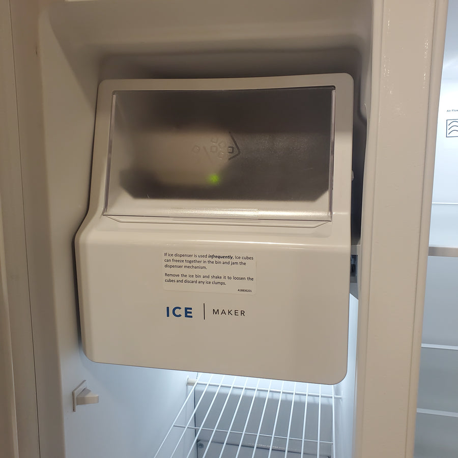 Frigidaire 25.6 cu. ft. Side by Side Refrigerator in White with Exterior Ice and Water Dispenser FRSS2623AW - Scratch & Dent (Minor)